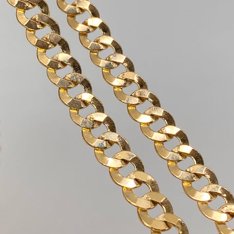 Cadena ● Cubana Oro amarillo 18k 14,35 Gr / 5,2 mm / 60 Cm †
