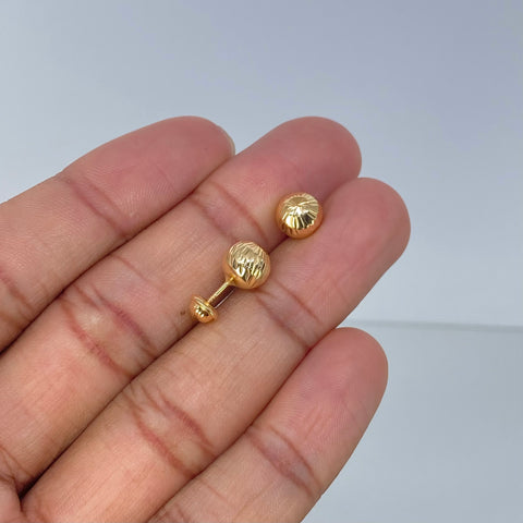 Topos Bolas Diamantadas Oro amarillo 1,1 Gr / 8 mm *