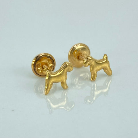 Topos Perro Oro amarillo 18k 0,75 Gr / 8 mm  *
