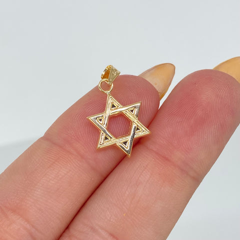 Dije Estrella De David Oro amarillo 0,56 Gr / 2,1 Cm *