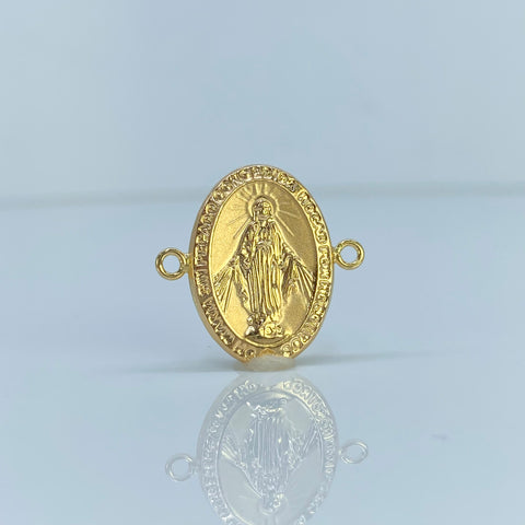Herraje Virgen Milagrosa Oro amarillo 18k 1,45 Gr / 2,1 Cm  *