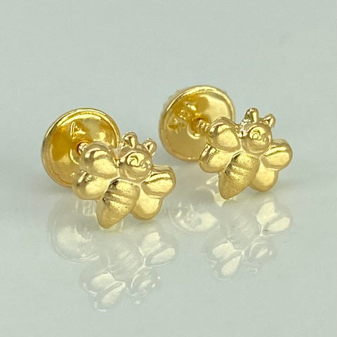 Topos Abeja Oro amarillo 18k 0,61 Gr / 6 mm  *