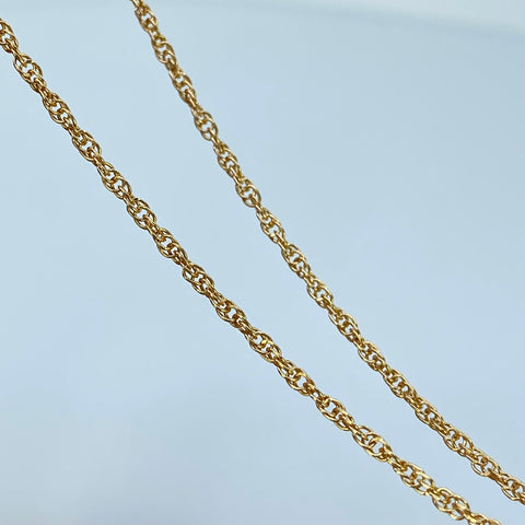 Cadena Doble Aro Seguido Oro amarillo 18k +1 / 3,1 Gr / 1,5 mm / 50 Cm †