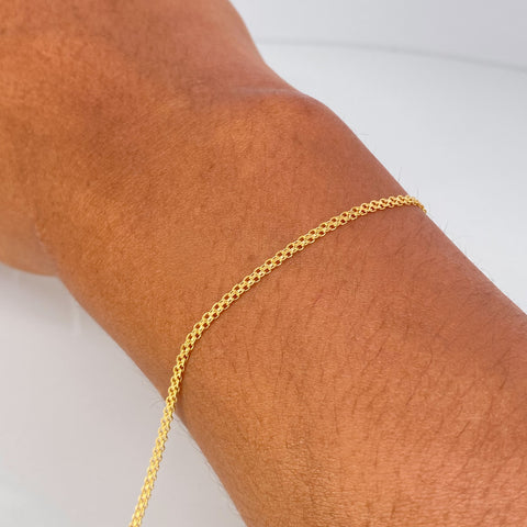 Pulso ● Chino Oro amarillo 18k +1 / 1,6 Gr / 2 mm / 20,5 Cm *