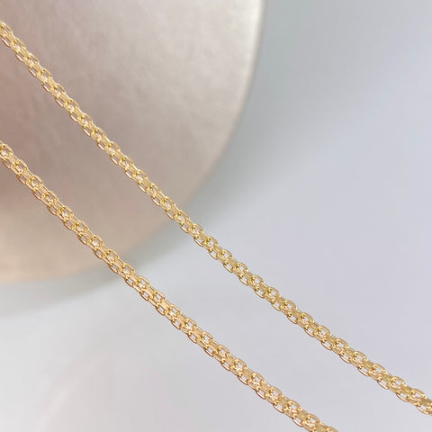 Set Cadena ● China+ Dije Trebol Oro amarillo 18k 3,1 Gr / 1,7 mm / 50 Cm †