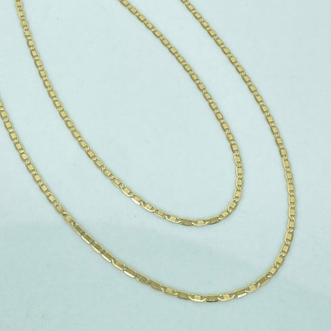 Cadena ● Escalera Plana Oro amarillo 18k 2,07 Gr / 1,5 mm / 45 Cm