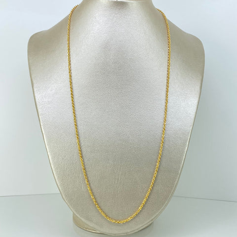 Cadena ● Lazo Oro amarillo 18k +1 / 3,38 Gr / 2 mm / 60 Cm