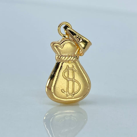 Dije Bolsa Dinero Oro amarillo 1,11 Gr / 2,8 Cm †