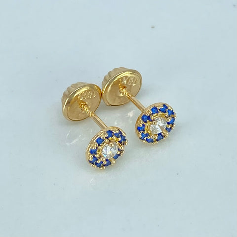 Topos Circulo Circones Blancos Celeste Oro amarillo 0,75 Gr / 5,5 mm †