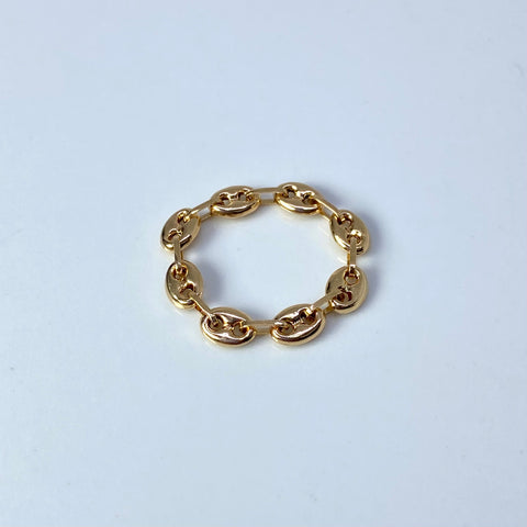 Anillo GC / 8 Eslabones Oro amarillo 18k / Talla 6 1/2 / 0,83 Gr