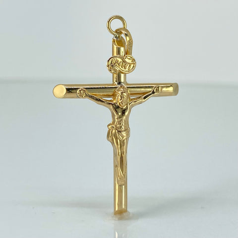 Dije Cruz Cristo Oro amarillo 18k 1,95 Gr / 5 Cm