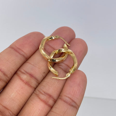 Candongas Melcochas Oro amarillo 2,22 Gr / 2,4 Cm †