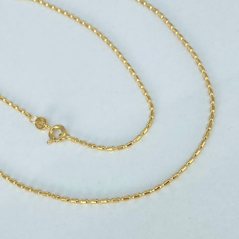 Cadena ● Barril Oro amarillo 18k +3 / 3,32 Gr / 1,1 mm / 45 Cm †