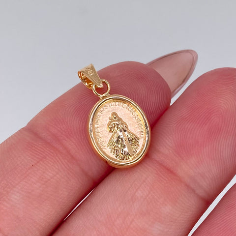 Dije Jesus De La Misericordia Oro amarillo 0,63 Gr / 2,2 Cm