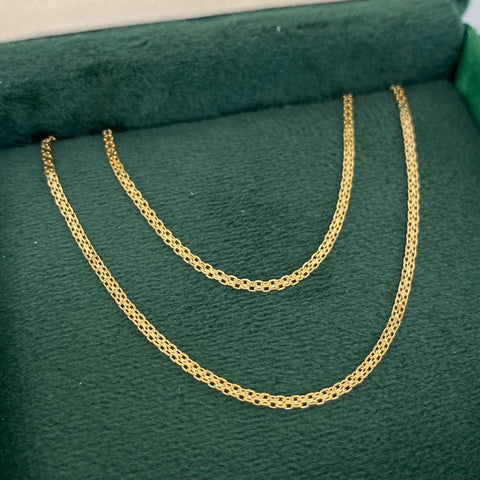 Cadena ● China Oro amarillo 18k 2,55 Gr / 1,5 mm / 50 Cm *