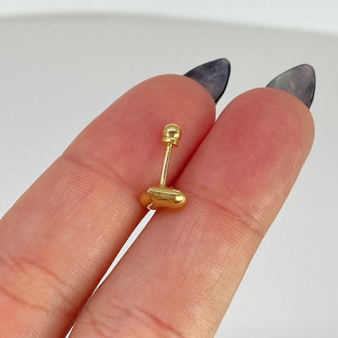 Piercing Corazon / Oro Amarillo 18k (Joya) / 0,42gr / 7.6mm / (Oreja) *