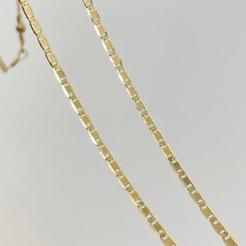 Cadena ● Escalera Plana Oro amarillo 18k 2,07 Gr / 1,5 mm / 45 Cm