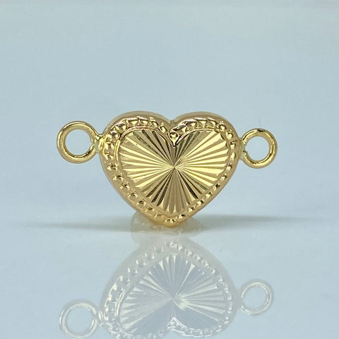 Herraje Corazon Diamantado Oro amarillo 0,56 Gr / 1,8 Cm *