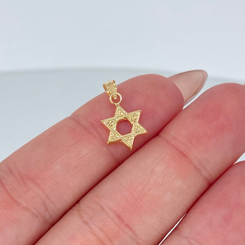Dije Estrella De David Oro amarillo 0,4 Gr / 1,8 Cm