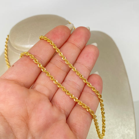 Cadena ● Lazo Oro amarillo 18k +1 / 4,15 Gr / 2,6 mm / 50 Cm †