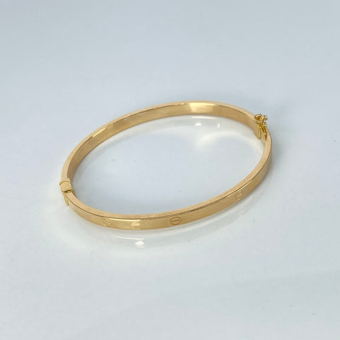 Pulso ● Aro Tornillo CT Oro amarillo 18k +3 / 6,25 Gr / 4 mm / 17,5 Cm *