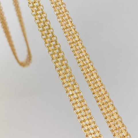 Cadena ● China Oro amarillo 18k 15,28 Gr / 4,6 mm / 60 Cm †