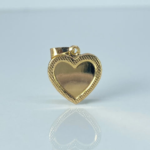 Dije Plac Corazon Bordeado Oro amarillo 0,75 Gr / 2,1 Cm *