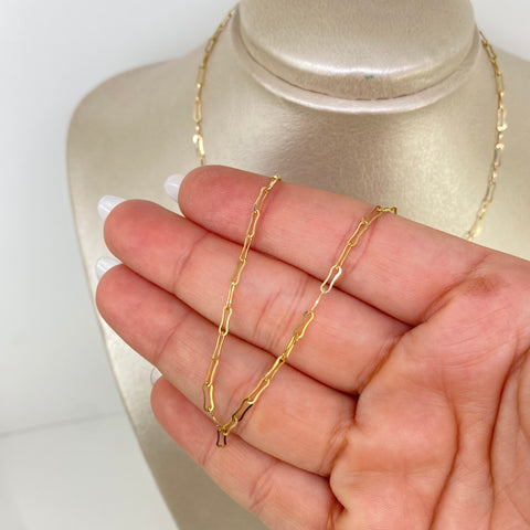 Cadena ● Cajon Oro amarillo 18k 2,78 Gr / 2 mm / 50 Cm †