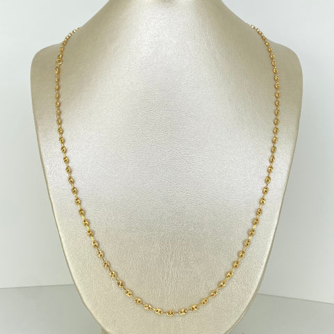 Cadena GC Diamantado Oro amarillo 18k 8,55 Gr / 3,3 mm / 60 Cm †