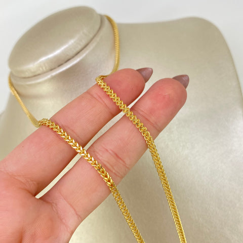Cadena Franco Oro amarillo 18k +2 / 8,56 Gr / 2,7 mm / 60 Cm †