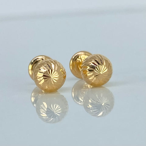 Topos Bolas Diamantadas Oro amarillo 18k 0,75 Gr / 6 mm