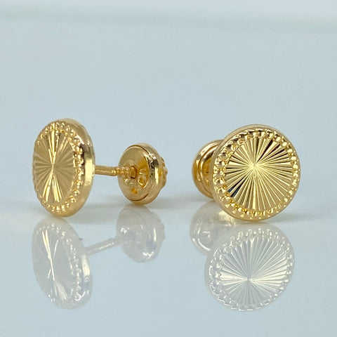 Topos Circulo Diamantado Oro amarillo 18k 0,98 Gr / 8,2 mm  *