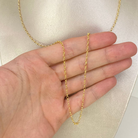 Cadena ● Aro Seguido Oro amarillo 18k 2,7 Gr / 2,2 mm / 60 Cm *