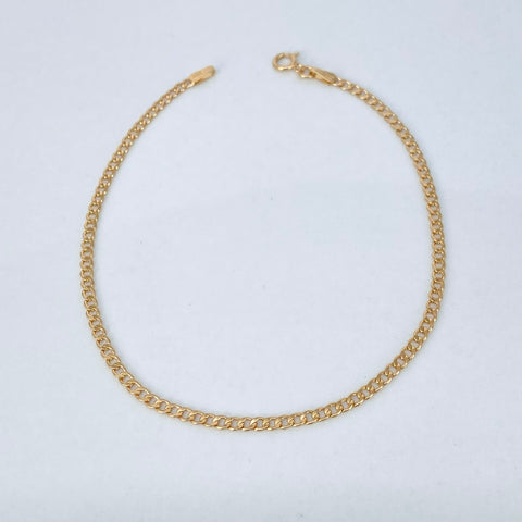 Pulso ● Mini Cubano Oro amarillo 18k +1 / 0,82 Gr / 2 mm / 19 Cm *