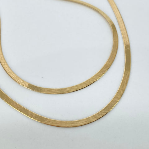 Cadena ● Espejo Oro amarillo 18k +3 / 5,87 Gr / 2,5 mm / 45 Cm *