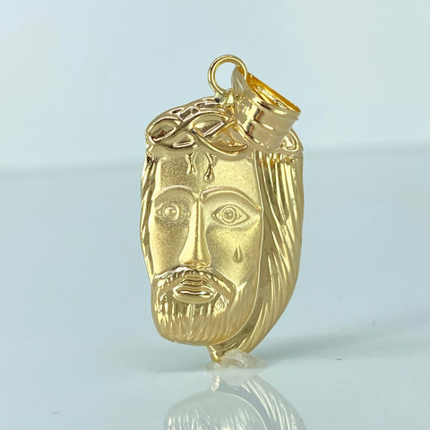 Dije Rostro Jesus Oro amarillo 18k 3,15 Gr / 4,4 Cm  †