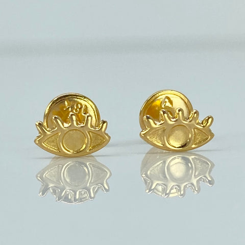 Topos Ojos Oro amarillo 18k 0,5 Gr / 7 mm *