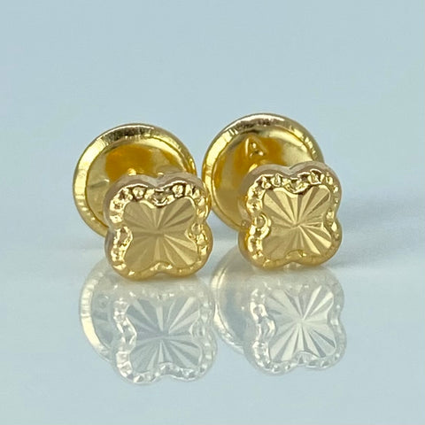 Topos Trebol Diamantado Oro amarillo 0,5 Gr / 4,5 mm