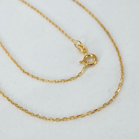 Cadena ● Aro Seguido Oro amarillo 18k 1,35 Gr / 1 mm / 40 Cm †