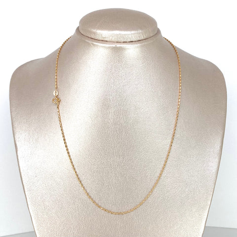 Cadena ● Barril Oro amarillo 18k +3 / 3,3 Gr / 1,1 mm / 45 Cm *