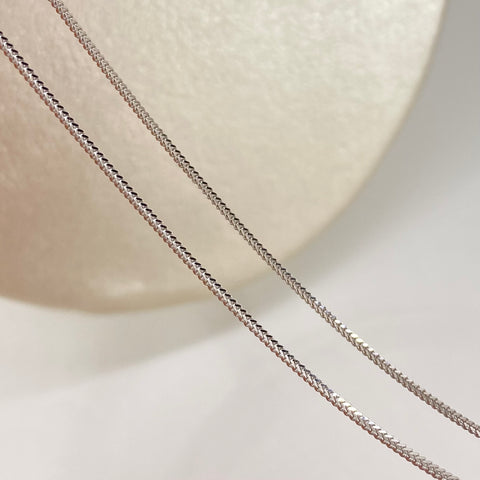 Cadena ● Franco Oro blanco 18k +2 / 2,45 Gr / 1 mm / 40 Cm