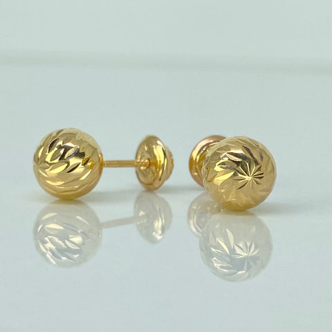 Topos Bola Diamantada Oro amarillo 18k 0,8 Gr / 7 mm