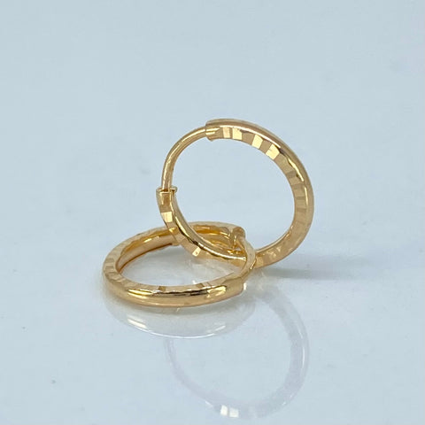 Candongas Imperdibles Diamantadas Oro amarillo 0,4 Gr / 0,9 Cm *