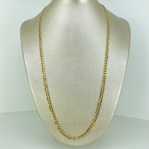 Cadena ● Cubana Oro amarillo 18k 9,32 Gr / 4,5 mm / 60 Cm *