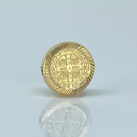 Herraje San Benito Diamantado Tambor Oro amarillo 0,54 Gr / 1 Cm *