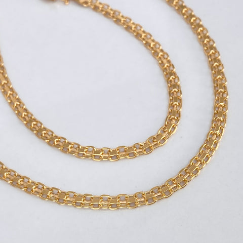 Cadena ● China Oro amarillo 18k 3,95 Gr / 3,3 mm / 45 Cm *