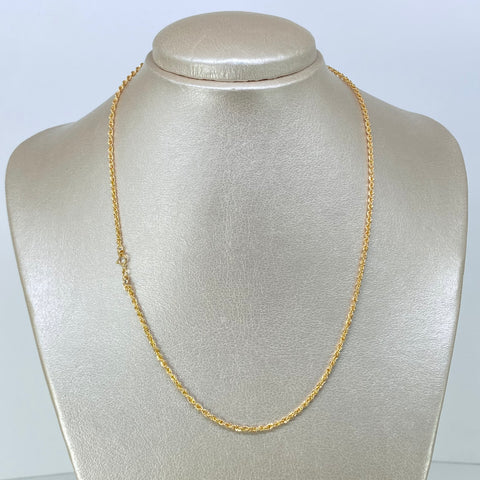 Cadena ● Lazo Oro amarillo 18k +1 / 2,05 Gr / 2 mm / 45 Cm *