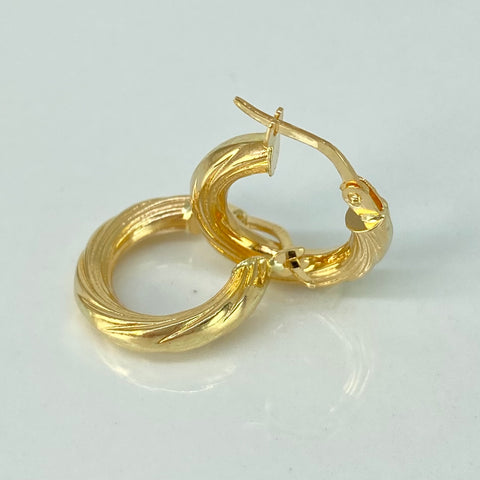 Candongas Entorchadas Oro amarillo 18k 1,75 Gr / 1,6 Cm *
