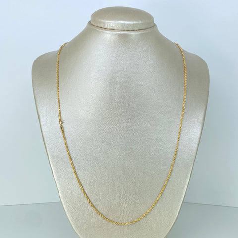 Cadena ● Lazo Oro amarillo 18k +1 / 1,95 Gr / 1,6 mm / 60 Cm *