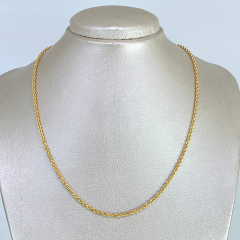 Cadena ● Lazo Oro amarillo 18k +1 / 2,65 Gr / 2,1 mm / 45 Cm *